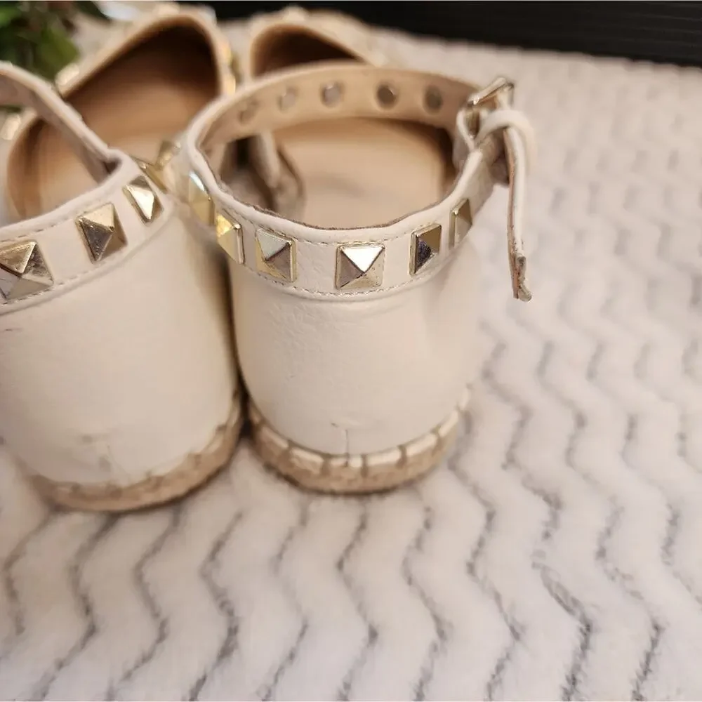 MARC FISHER ESPADRILLE CLOSED TOE STUDDED SHOES SIZE 7